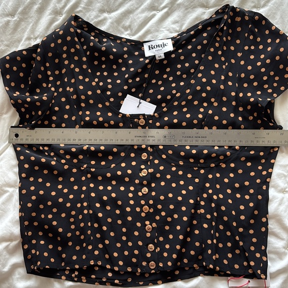 Rouje Polka Dot Women's Top Size 44 - Picture 9 of 10